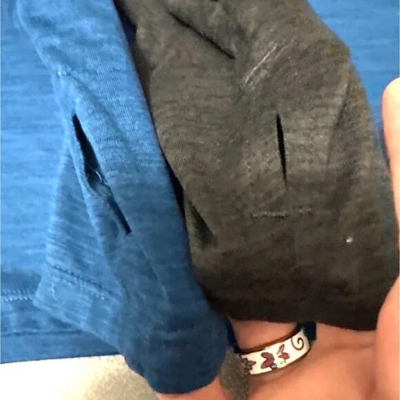 Reebok Womens Long Sleeve Performance Shirts 2-Pack Blue & Black XXXL Tumb Holes - Picture 5 of 8